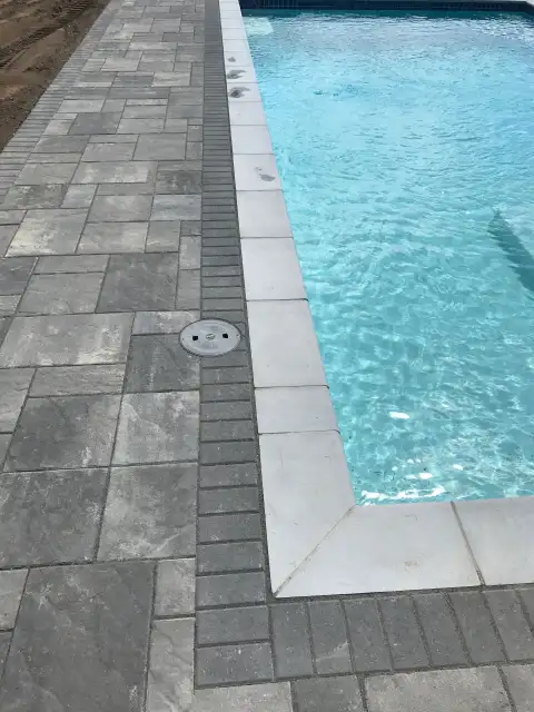 Paver pool deck